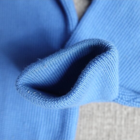 Tory Burch Womens Sweater Small Blue Tennis Mock Neck - Picture 4 of 15